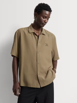 Markham Men's Relaxed Fit Taupe Shirt