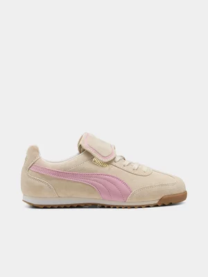 Puma Women's Arizona Premium Cream/Pink Sneaker
