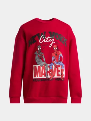 Jet Younger Boys Red Spiderman Hoody