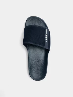 APX Velcro Navy Pool Slides