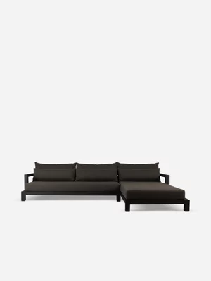 Novak Outdoor Corner Couch Black With Cover