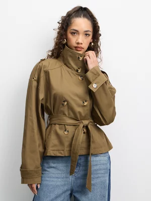 The FIX Women's Fatigue Twill Trench Jacket