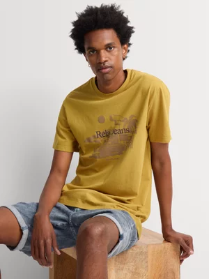 Relay Jeans Men's Regular Fit Chartreuse Graphic T-Shirt