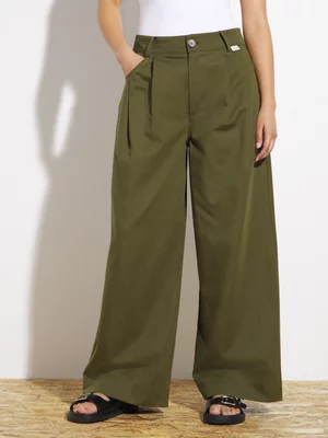 Women's Canvas Twill Wide Leg Pants