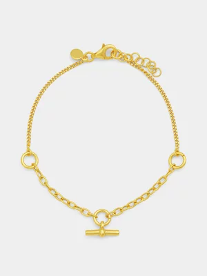 Yellow Gold Vermeil Petite Fob Rolo Bracelet