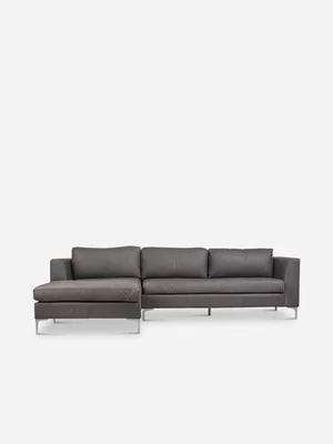 Loxton Corner Unit LHF Leather Okovango Storm Grey