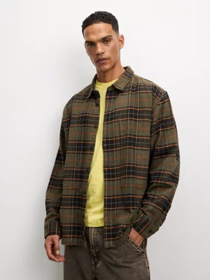 Vans Men's Lx Flannel Woven Brown Shirt