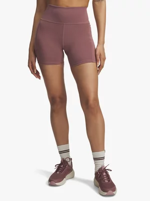 Under Armour Womens Project Rock Maroon Mist/Dark Maroon Bike Shorts