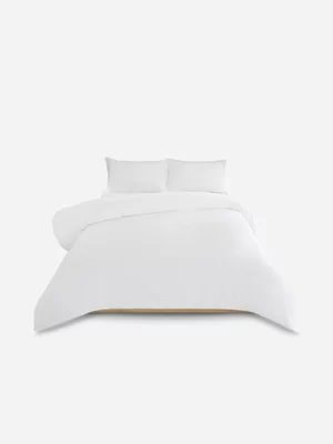 Volpes Supima Cotton 450tc White Oxford Duvet Cover Set