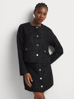 Luella Boucle Button Mini Skirt