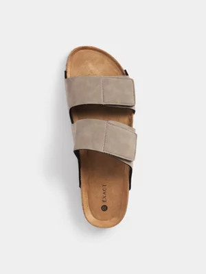 Exact Men's Grey Double Strap Sandals 