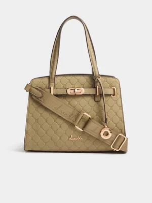 Luella Emboss Belted Shopper Bag