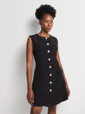 Button Through Shift Dress