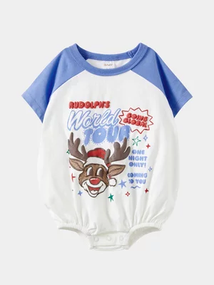 Cotton On Baby Blue Family Christmas Bubbysuit