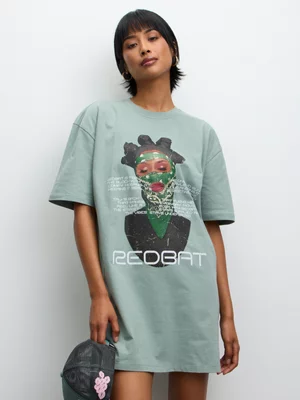 Redbat Women's Bantu Knots Balaclava Girl Sage Dress