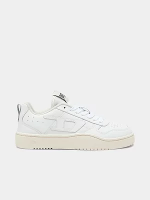 Men's Diesel White Ukiyo S-Ukiyo V2 Low Sneakers