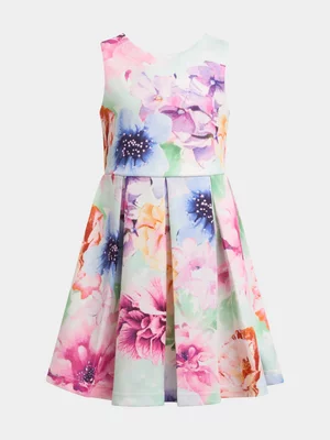 Exact Older Girl's Pink Floral Party Dress