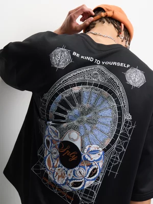 The FIX Men's Black Window Print Graphic Top