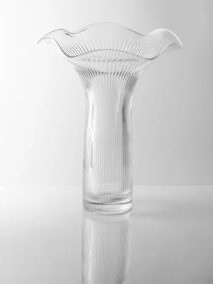 Vase Fancy Lined Glass 36 x 27cm