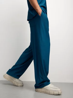 The FIX Men's Dark Blue Co-ord Ottoman Pants