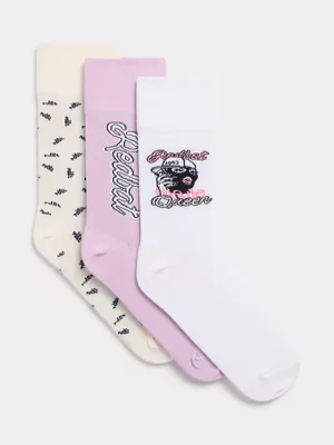 Redbat Unisex Queen Fashion 3 Pack Multicolour Socks