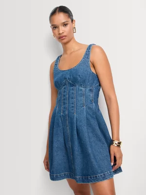 FF Denim Corset Mini Dress