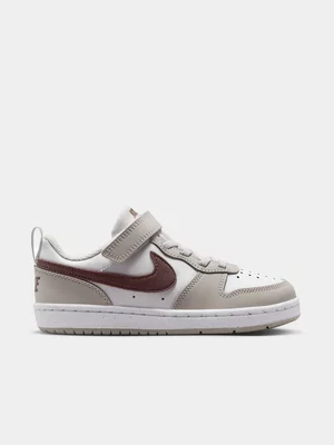 Nike Junior Pre-School Court Borough Essential Grey/Taupe Low Sneakers 