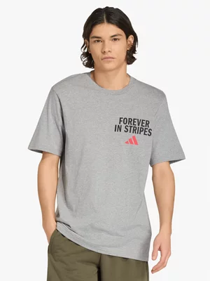 adidas Mens Forever In Stripes Grey Tee