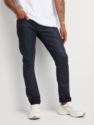 Relay Jeans Men's Skinny Fit Coated Indigo Denim