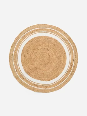 Jet Round Jute Rug 