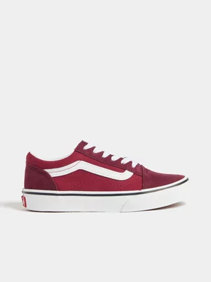 Vans Kids Old Skool 2-Tone Maroon Sneaker