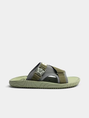 Mens Jeep Wrangler Green Slides
