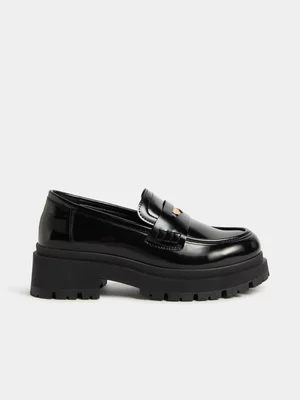 The FIX Women's Black Chunky Loafer