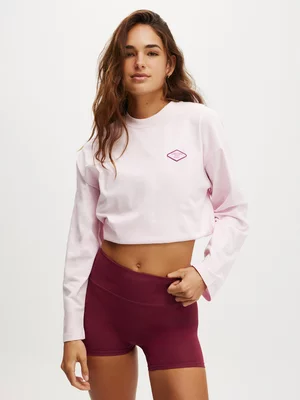 Women's Cotton On Pink Active Long Sleeve Graphic Crew Top
