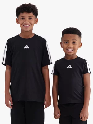 adidas Boys Training Essentials 3-Stripes Black Tee