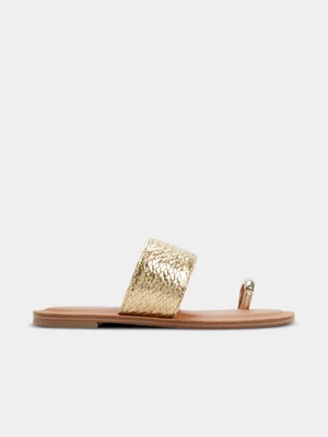 Women's ALDO BEACHWALK Gold Sandals