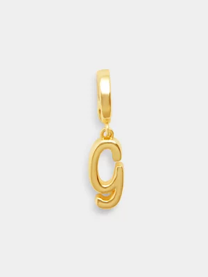 14ct Gold Plated Initial G Charm