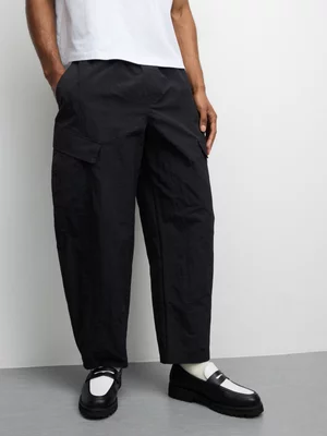 The FIX Men's Black Taslon Utility Balloon Pants