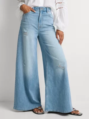 FF Denim Wide Leg Palazzo Jeans