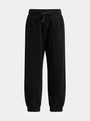 Jet Younger Boys Black Matching Sport Pants