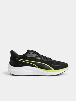Puma Mens Skyrocket Lite 2 Black/Sunny Lime Running Shoes