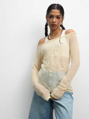 Redbat Classics Women's Lightweight Off Shoulder Naturals Knit 