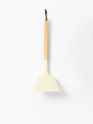 Sur La Table Solid Turner with Acacia Wood Handle Ivory