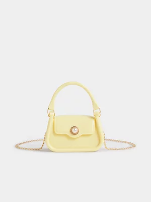 The FIX Women's Yellow Mini Pearl Bag