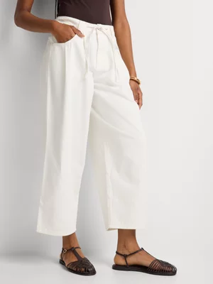 FF Denim Pleated Baggy Barrel Leg Jeans