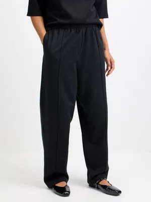 Exact Women's Black Barrel Leg Pants