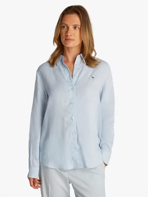 Women's Tommy Hilfiger Blue Ess Linen Relaxed Shirt