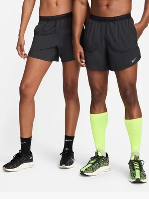 Nike Mens Dri-Fit Stride 5 Inch Brief-Lined Black/Reflective Silver Shorts