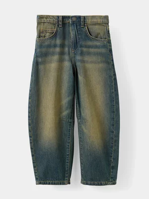 Cotton On Kids Boy Blue Unisex Barrel Leg Denim Jeans