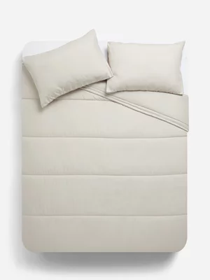 Jet Home Plain Stone Comforter Set
